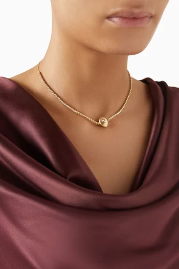 Marquis Diamond Necklace in 18kt Yellow Gold