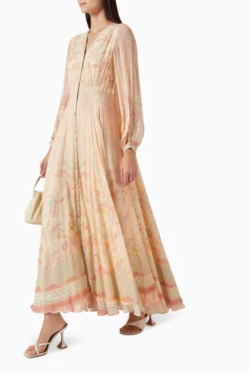 قفطان طويل بنقشة