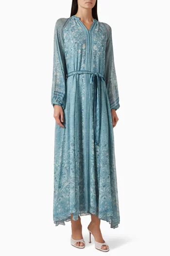 Printed Belted Kaftan