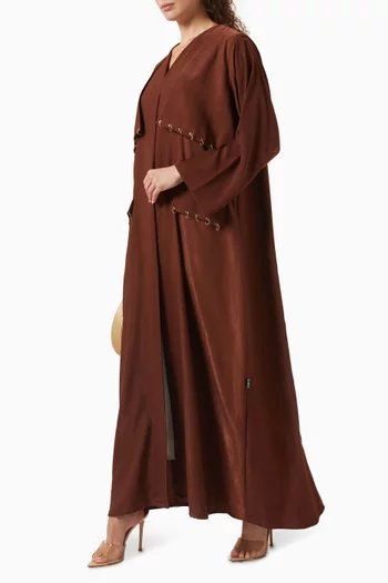 Piercing-detail Abaya