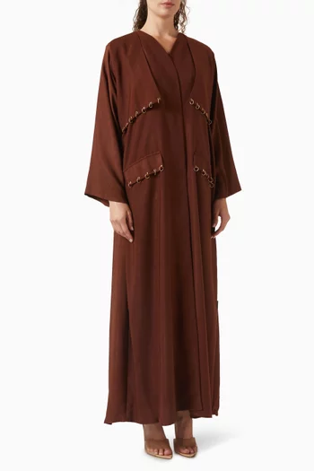 Piercing-detail Abaya