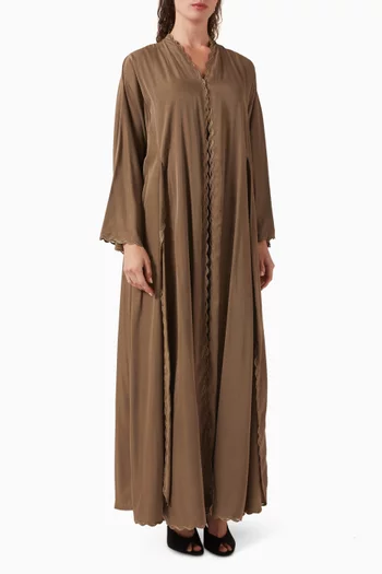 Embroidered-trim Abaya