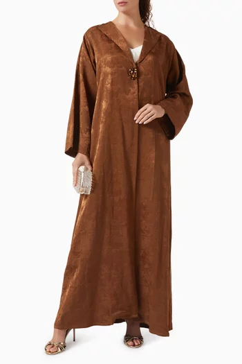 Embellished Button Abaya