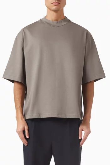 Mockneck T-shirt in Cotton