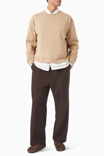 سترة سهلة الارتداء مزيج قطن بدرجات ألوان مدمجة