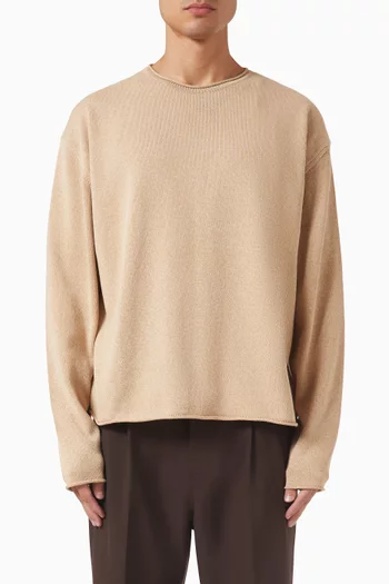 سترة سهلة الارتداء مزيج قطن بدرجات ألوان مدمجة