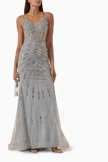 Bead-embellished Gown