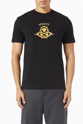 Printed Slim T-shirt in Cotton