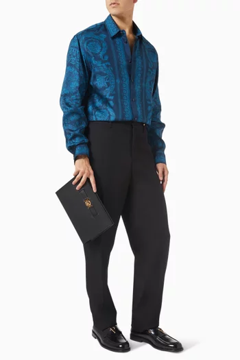 قميص بنقشة باروكو 92 حرير تويل