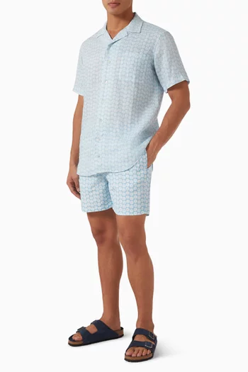 قميص أراواك بنقشة كتان