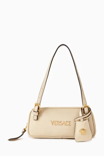 حقيبة بولينغ بشارة بشعار الماركة جلد نابا