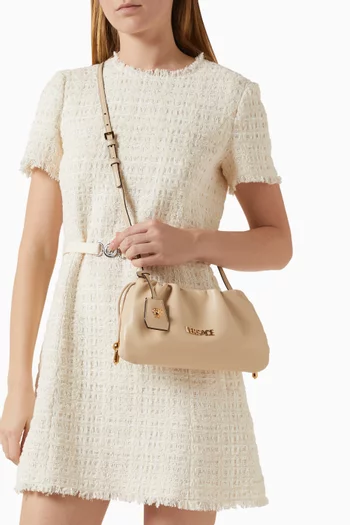 حقيبة كروس ميني بشارة الماركة جلد نابا