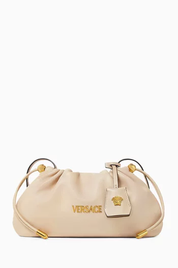 حقيبة كروس ميني بشارة الماركة جلد نابا