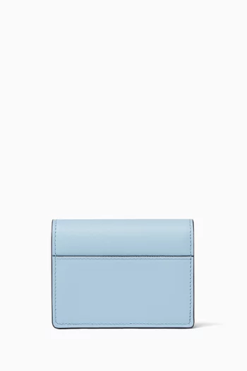 محفظة ثنائية الطي بشارة الماركة جلد