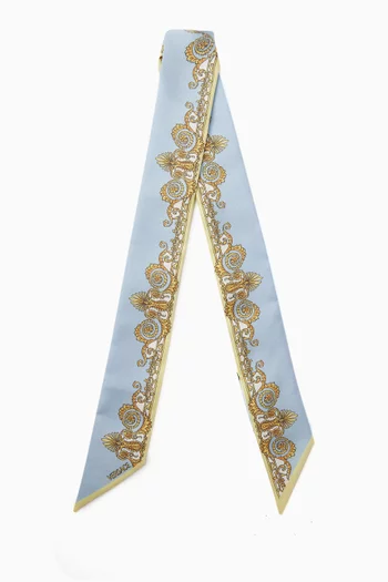 وشاح رفيع مزين بنقشة باروكية حرير تويل