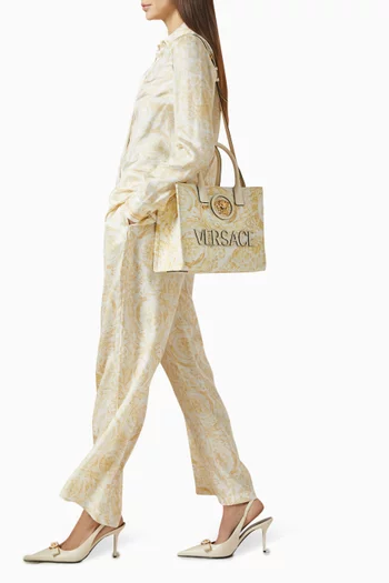 حقيبة يد لا ميدوسا صغيرة قنب بنقشة باروكية