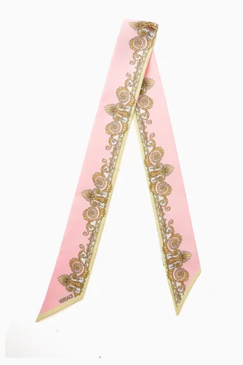 وشاح رفيع مزين بنقشة باروكية حرير تويل