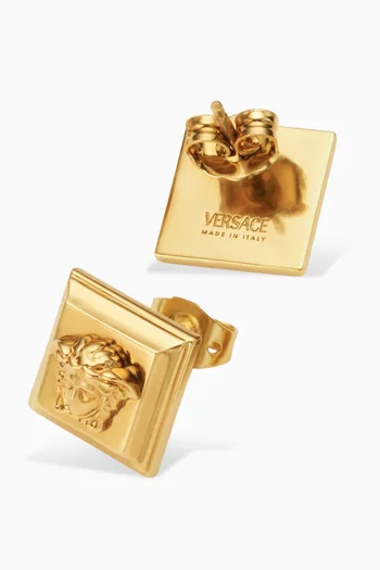Medusa 95' Stud Earrings in Gold-tone Brass