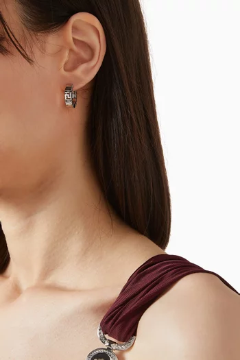 أقراط دائرية بنقشة زخارف يونانية معدن