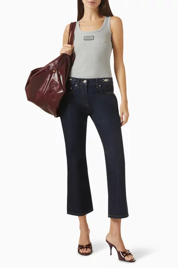 Ribbed Tank Top in Stretch Cotton