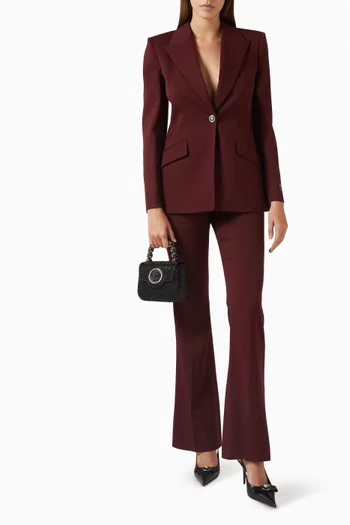 جاكيت بقصة ضيقة صوف مطاطي