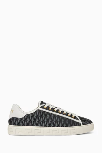 Greca Jacquard Sneakers in Canvas
