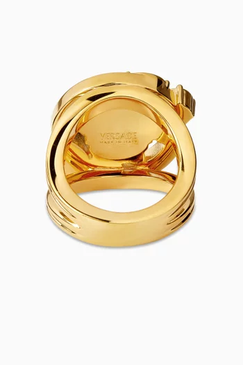Medusa 95' Crystal Ring in Gold-tone Brass