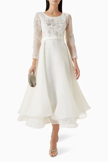 Crystal-embellished Dress in Organza