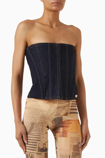 Corset Top in Denim