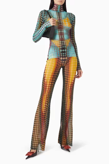 بلوزة ري اديشن بنقشة منقطة تويل