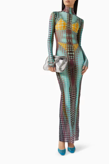 فستان ري ايديشن بياقة عالية