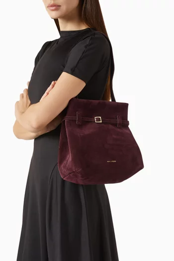 Mini Tote Du Jour Bag in Suede