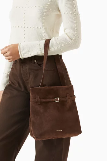 Mini Tote Du Jour Bag in Suede