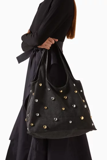 Market Embellished Tote Bag in Denim