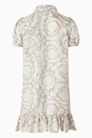 Barocco-print Shirt Dress in Silk-twill