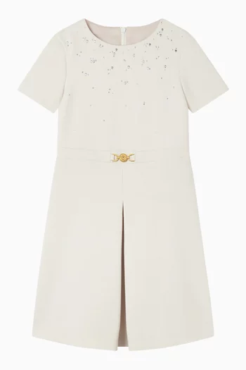 Embellished Milano-stitch Dress in Viscose-blend