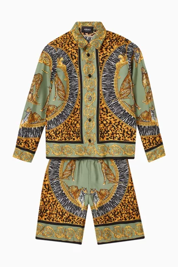 Wild Cats Shirt in Silk-twill