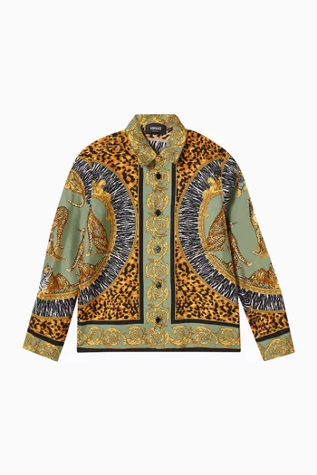 Wild Cats Shirt in Silk-twill