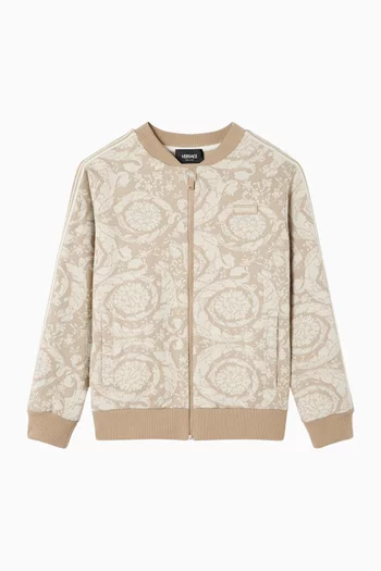 Barocco Zip Sweatshirt in Cotton