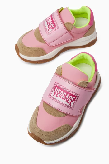 سنيكرز بتصميم أسفل الكاحل شمواه وجلد عجل