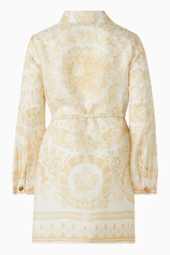 Barocco Shirt Dress in Silk Twill