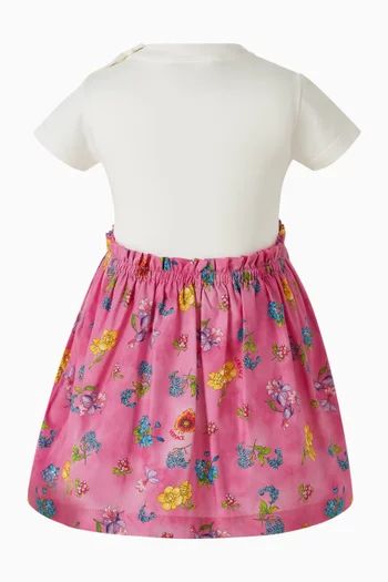 Flights of Flowers Dress in Jersey & Poplin