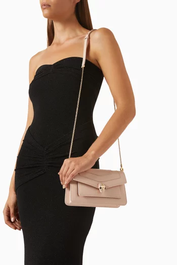 Serpenti Forever East-west Shoulder Bag in Leather