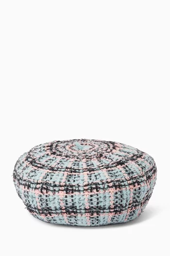 Textured Stripe Knit Beret