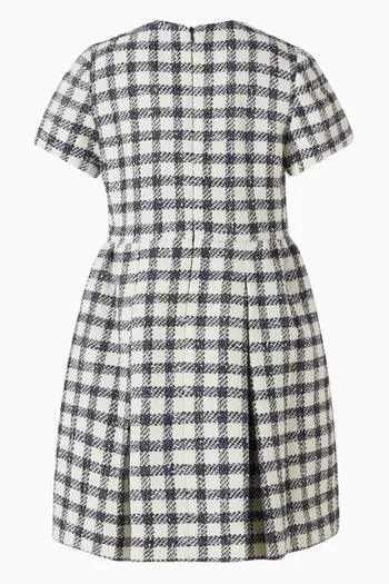 فستان بوكليه بنقشة مربعات