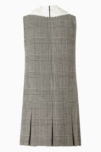 فستان بلا أكمام بنقشة مربعات