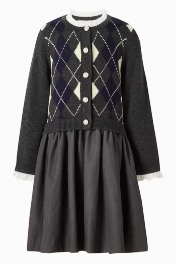 فستان أرجايل منسوج 