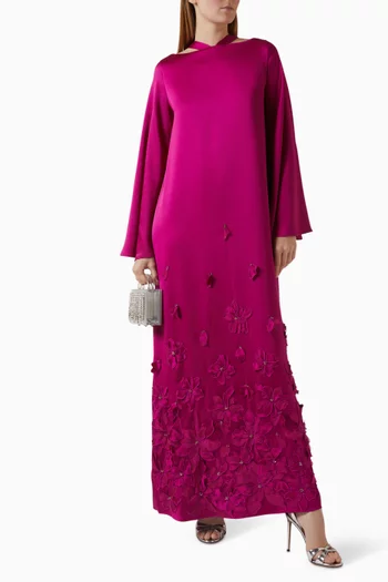 قفطان مزين بزهور بارزة