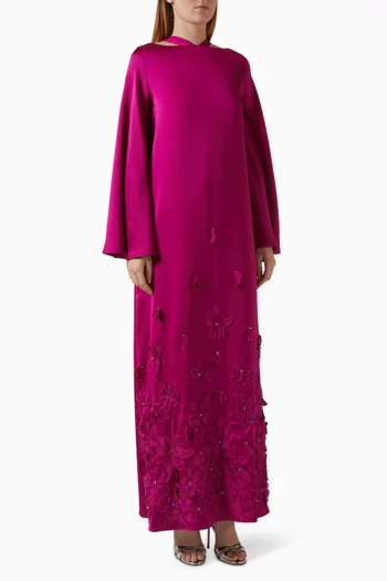 قفطان مزين بزهور بارزة