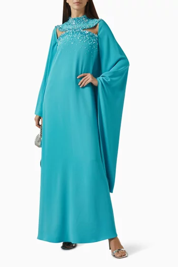 قفطان مزين بتطريزات